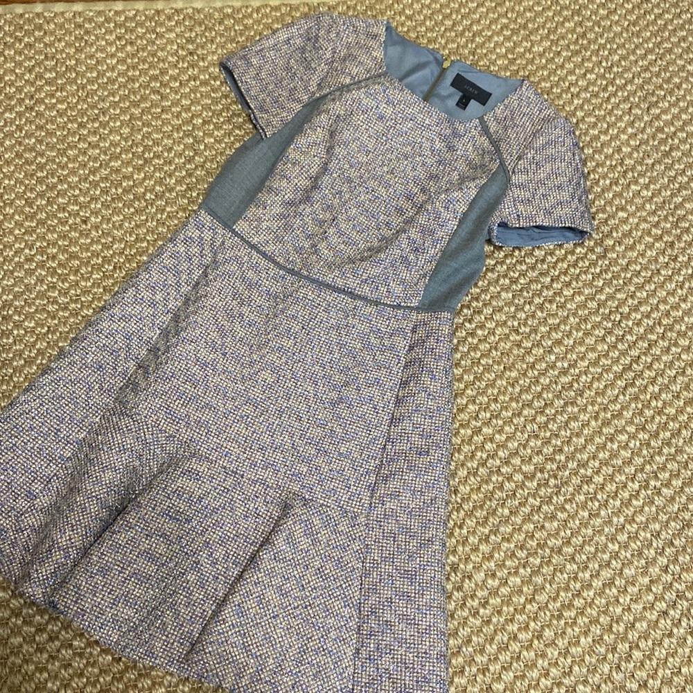 J. Crew metallic dress